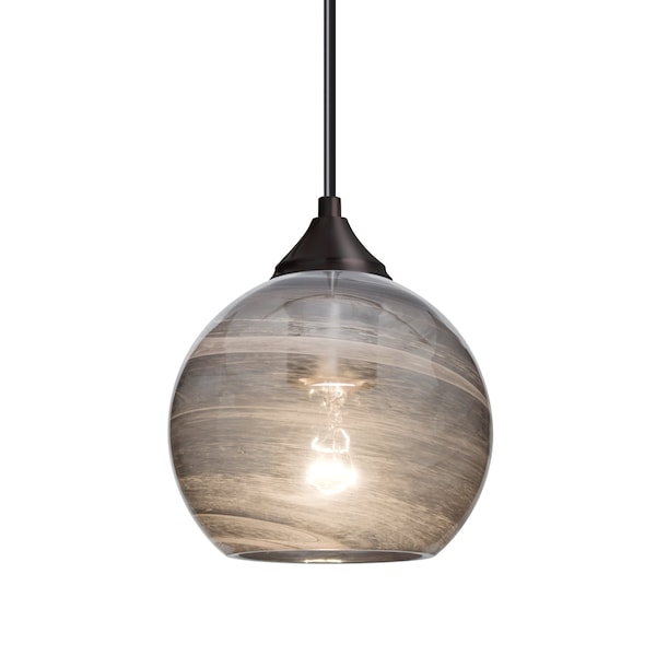 Besa Lighting Jilly Cord Pendant, Vapor Smoke, Bronze Finish, 1x60W Incandescent 1JT-JILLYSM-BR - main
